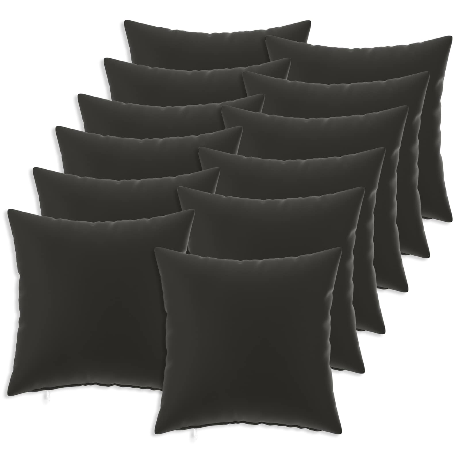 Outdoor Cushion Black Polyester 45x45cm