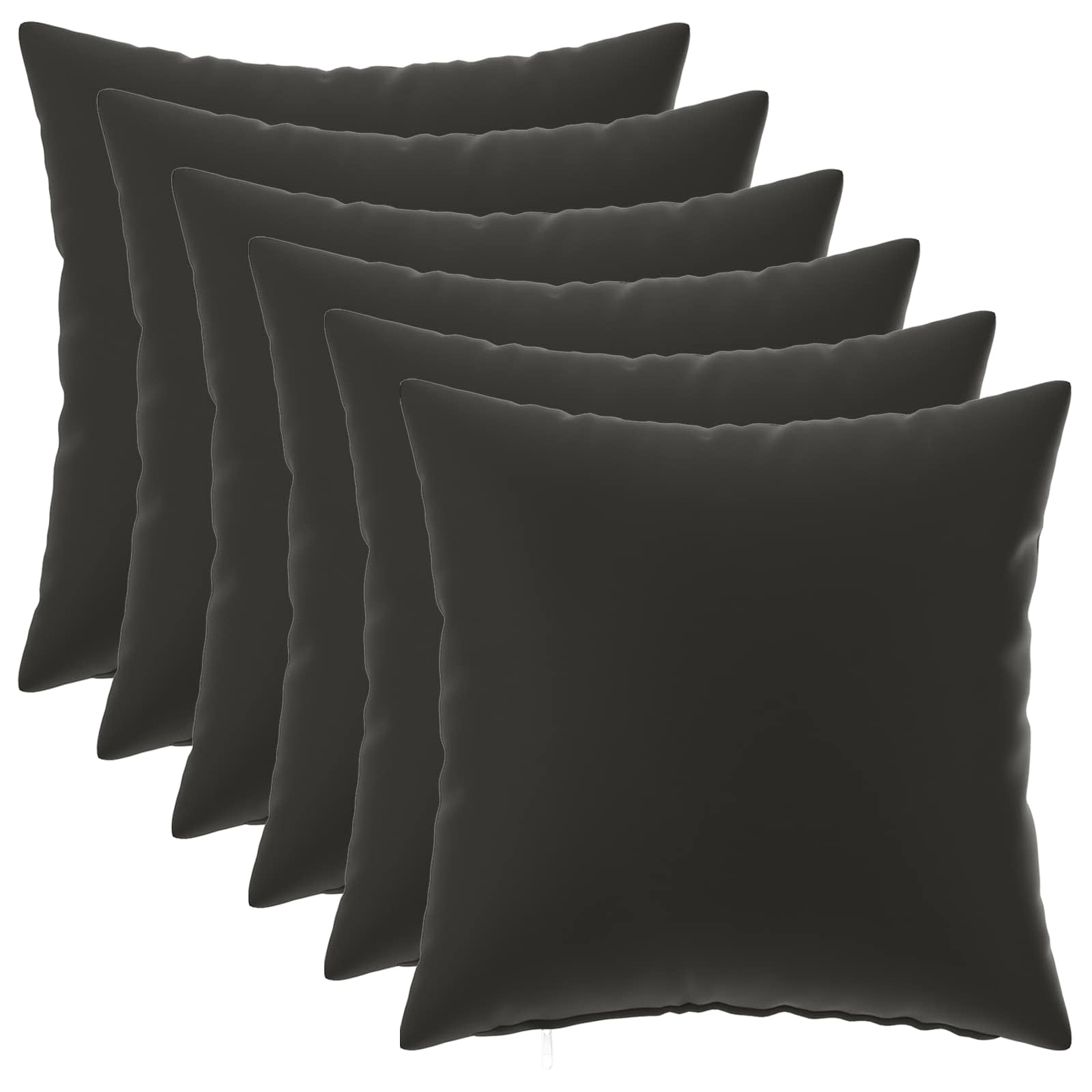 Outdoor Cushion Black Polyester 50x50cm