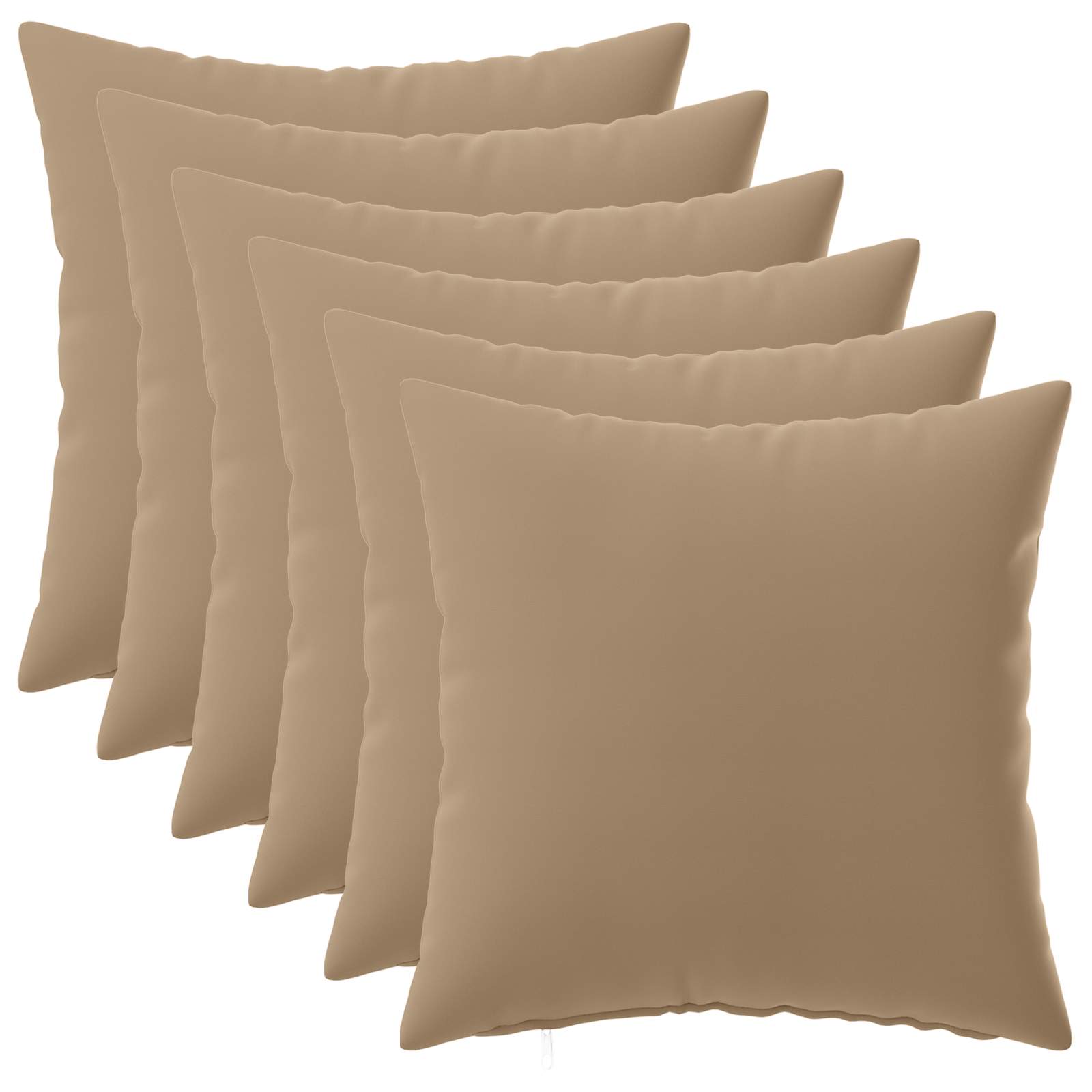 Taupe Cushion Set 6 Pieces 50x50cm