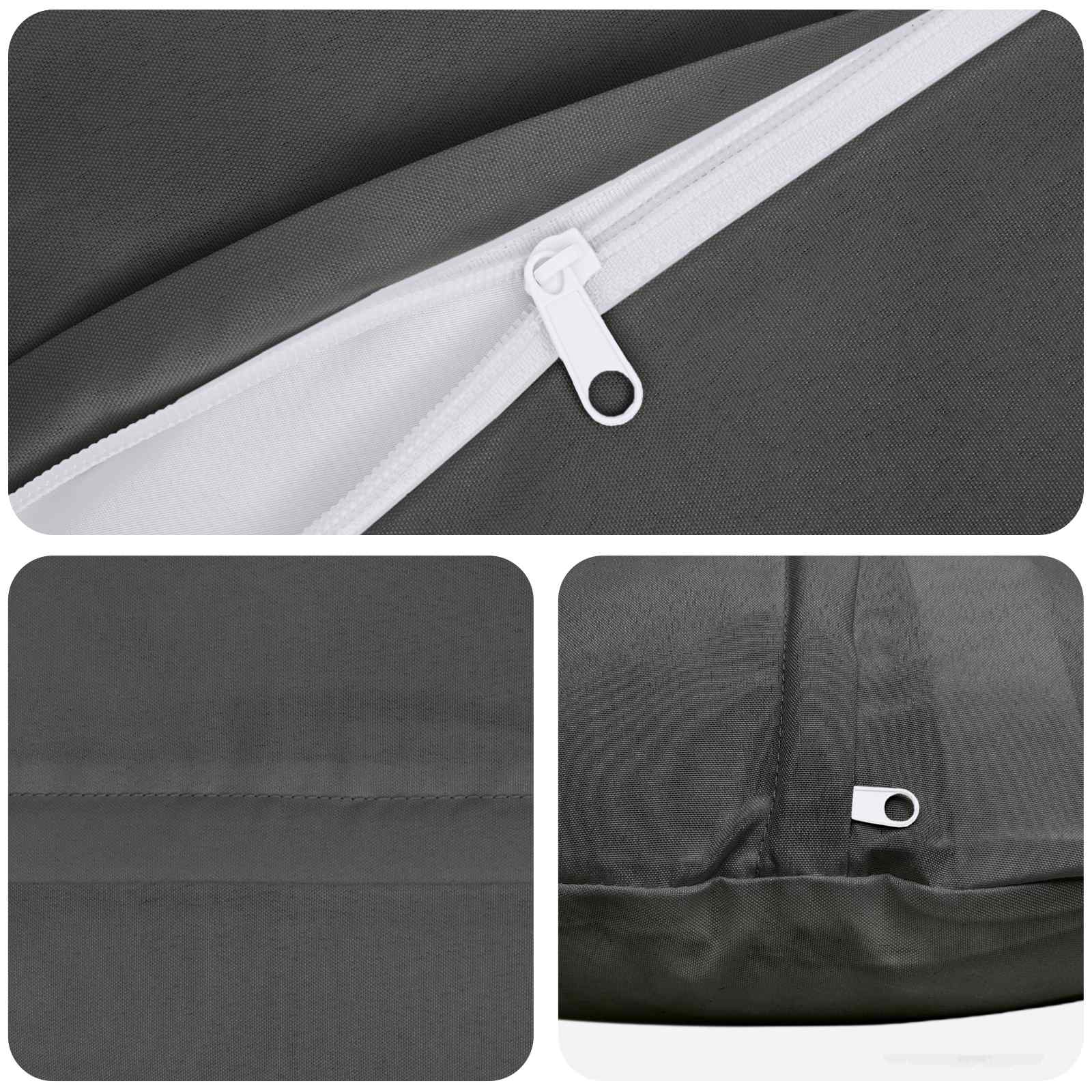 Outdoor Cushion Set Anthracite Polyester
