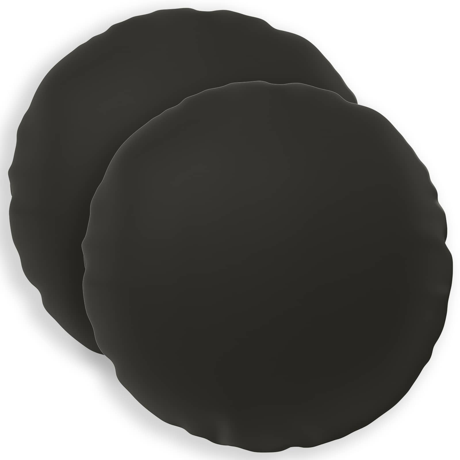 Black Polyester Cushion Set 2pcs