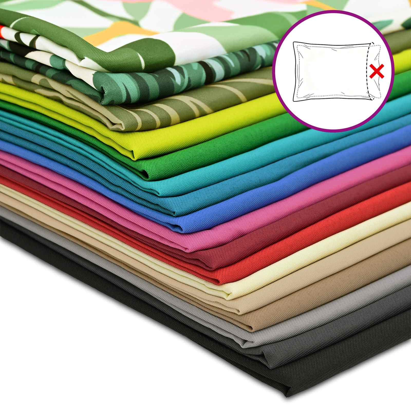 Black Polyester Cushion Set 2pcs