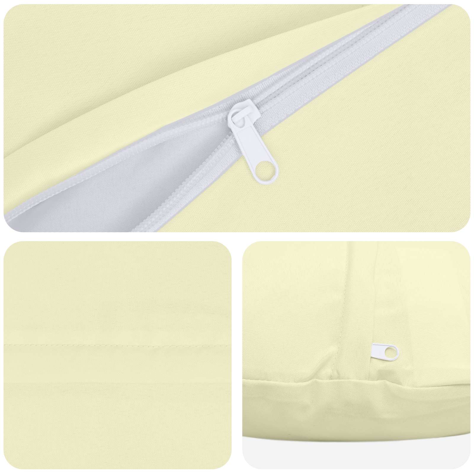 Cream Polyester Cushion Set