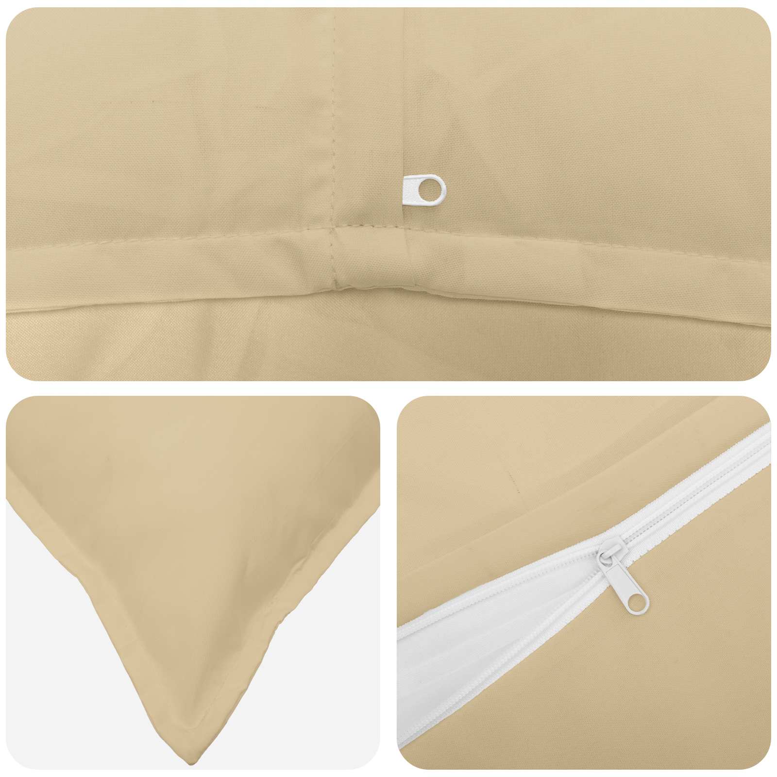Outdoor Cushion Beige Polyester 40x70cm