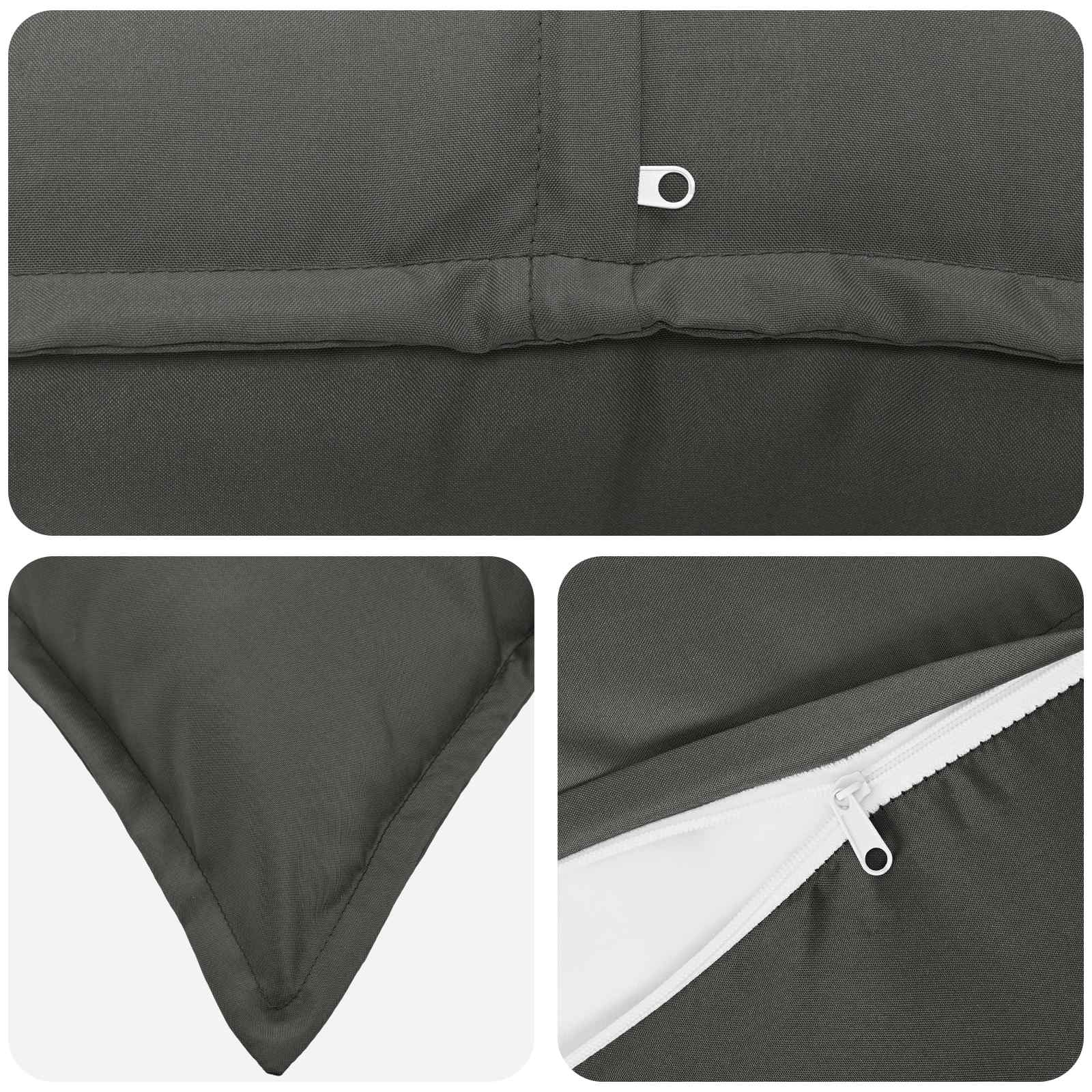 Outdoor Cushion Anthracite Polyester 50x50cm