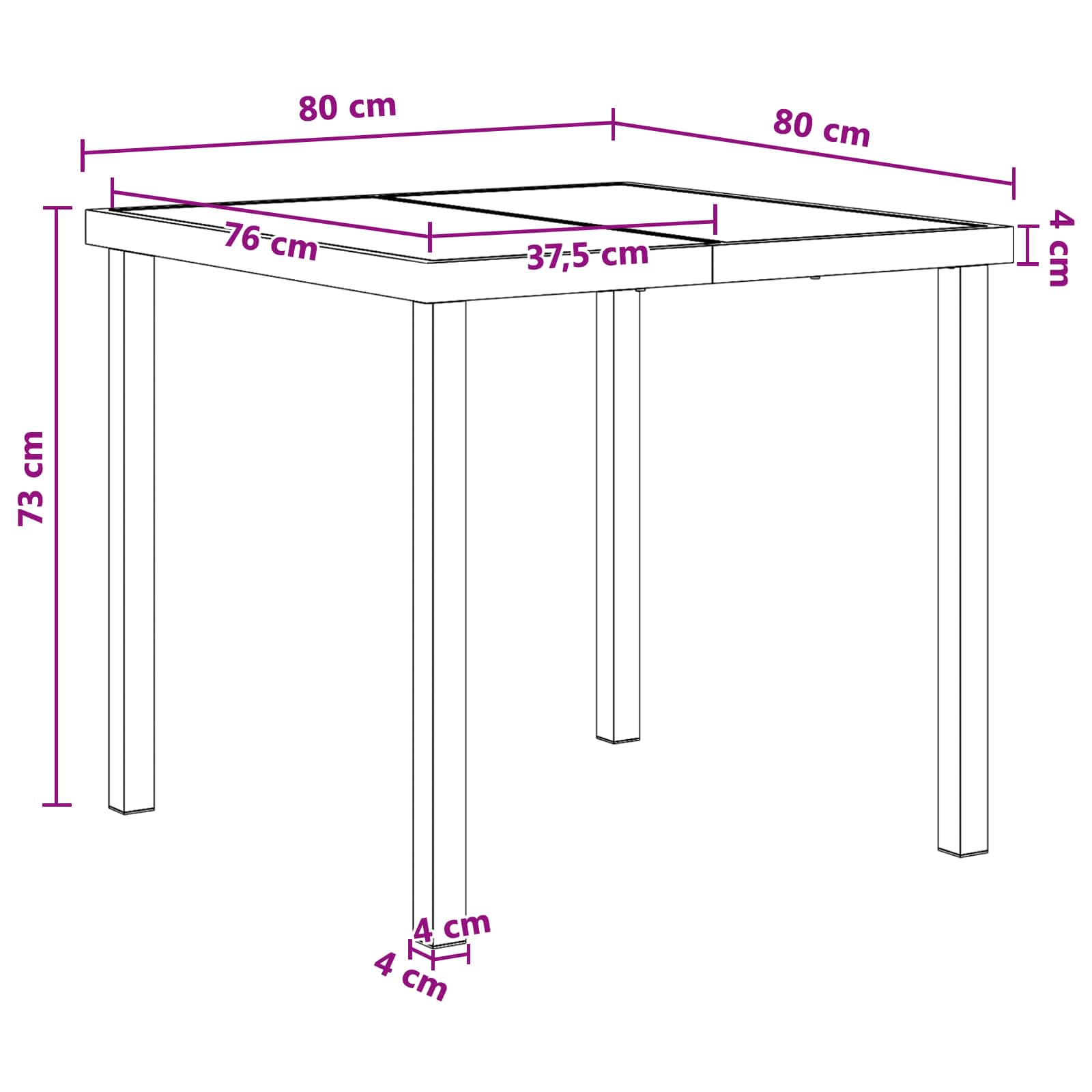 5-Piece Outdoor Dining Set Black Grey | Simpledeals