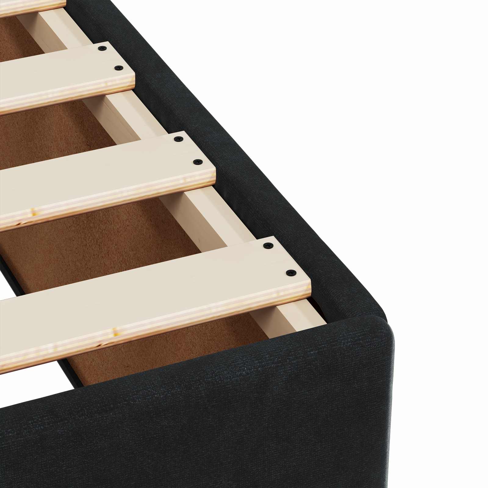 Black Velvet Bed Frame 190 cm x 139 cm x 88 cm
