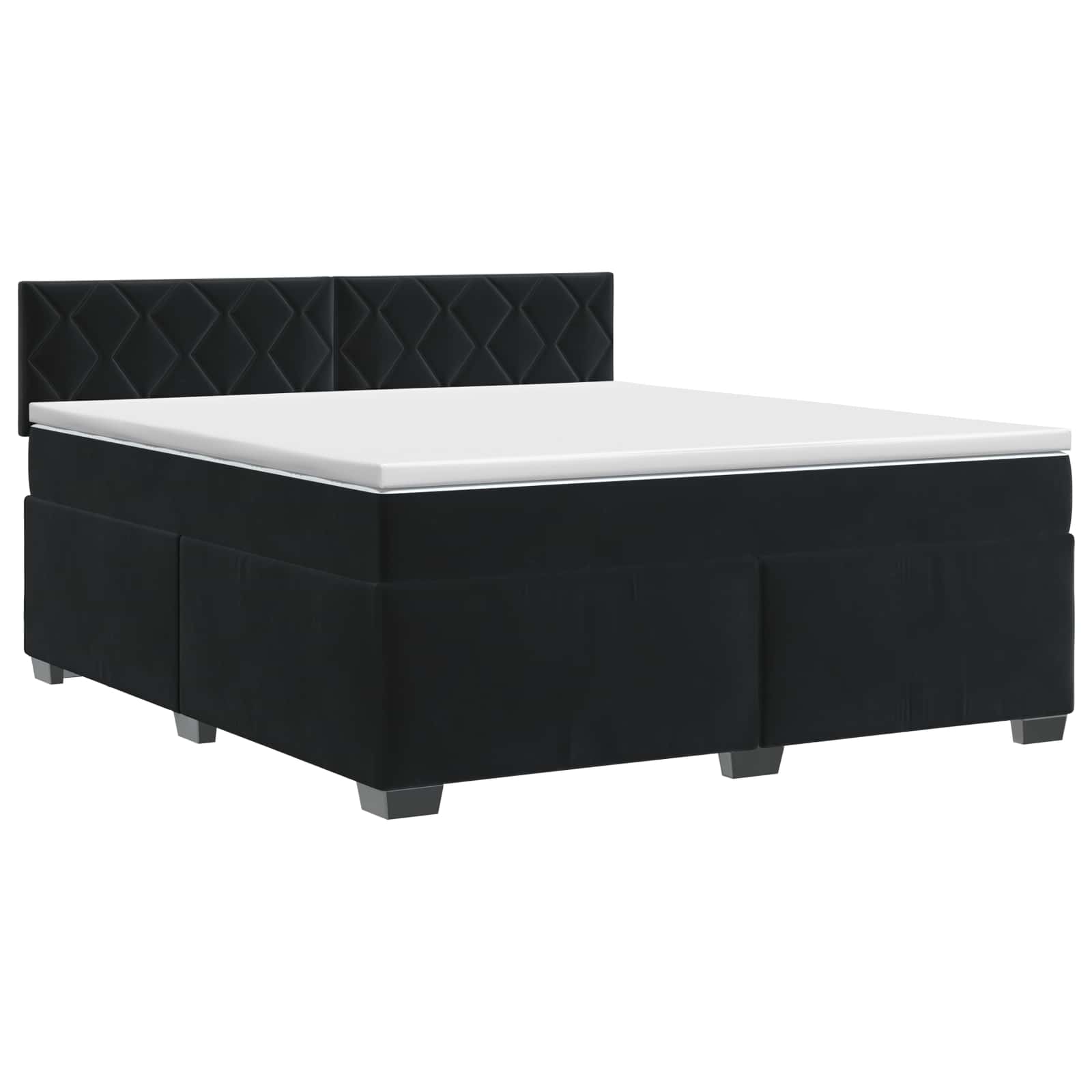 Black Velvet Bed Frame 190 cm x 139 cm x 88 cm