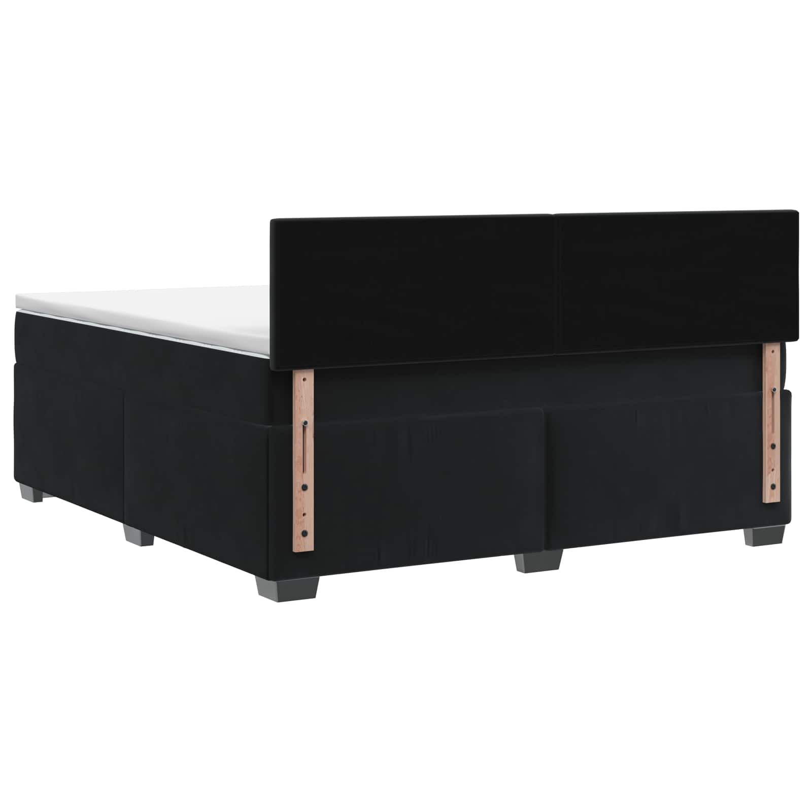 Black Velvet Bed Frame 190 cm x 139 cm x 88 cm