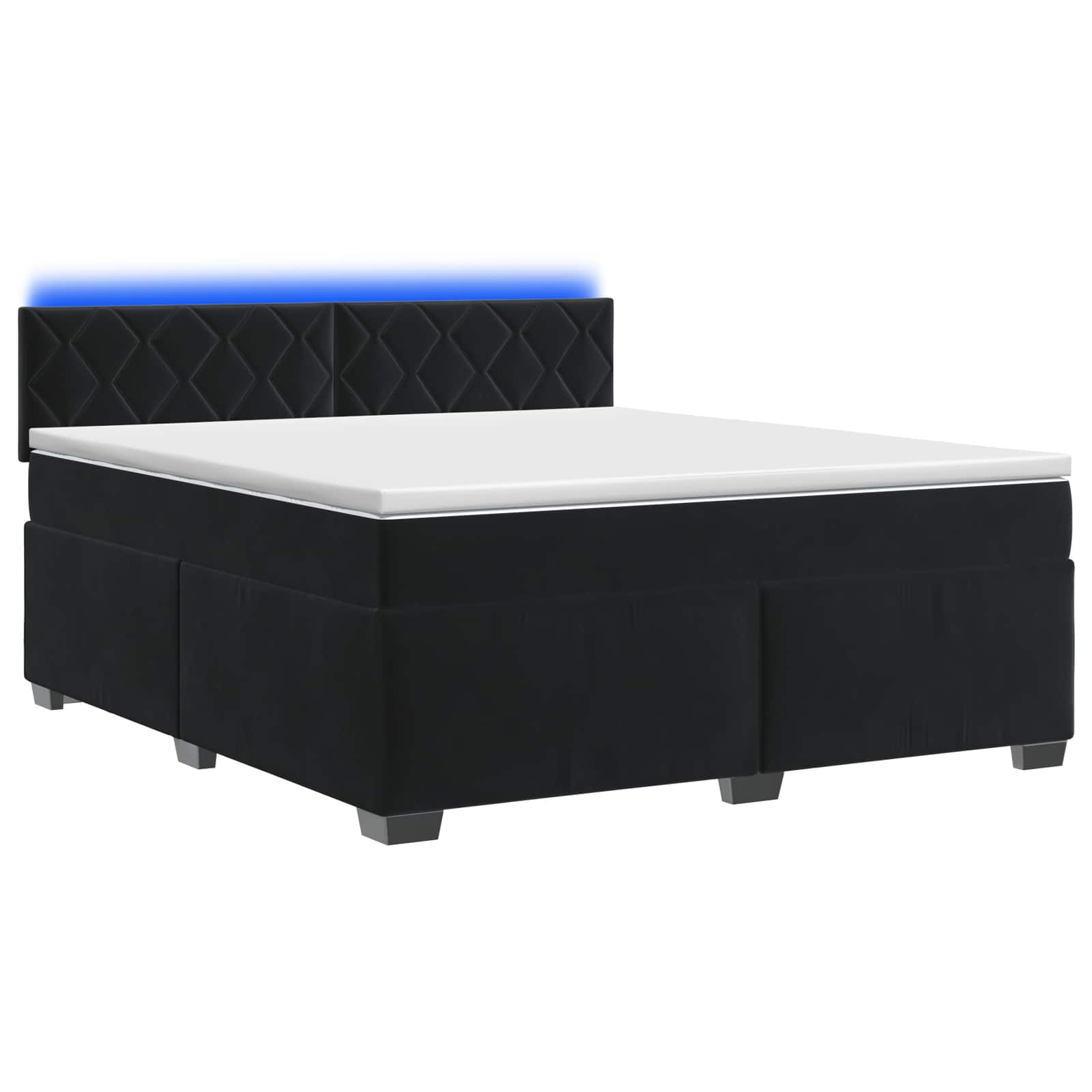 Double Velvet Bed Frame 190 cm x 144 cm x 88 cm