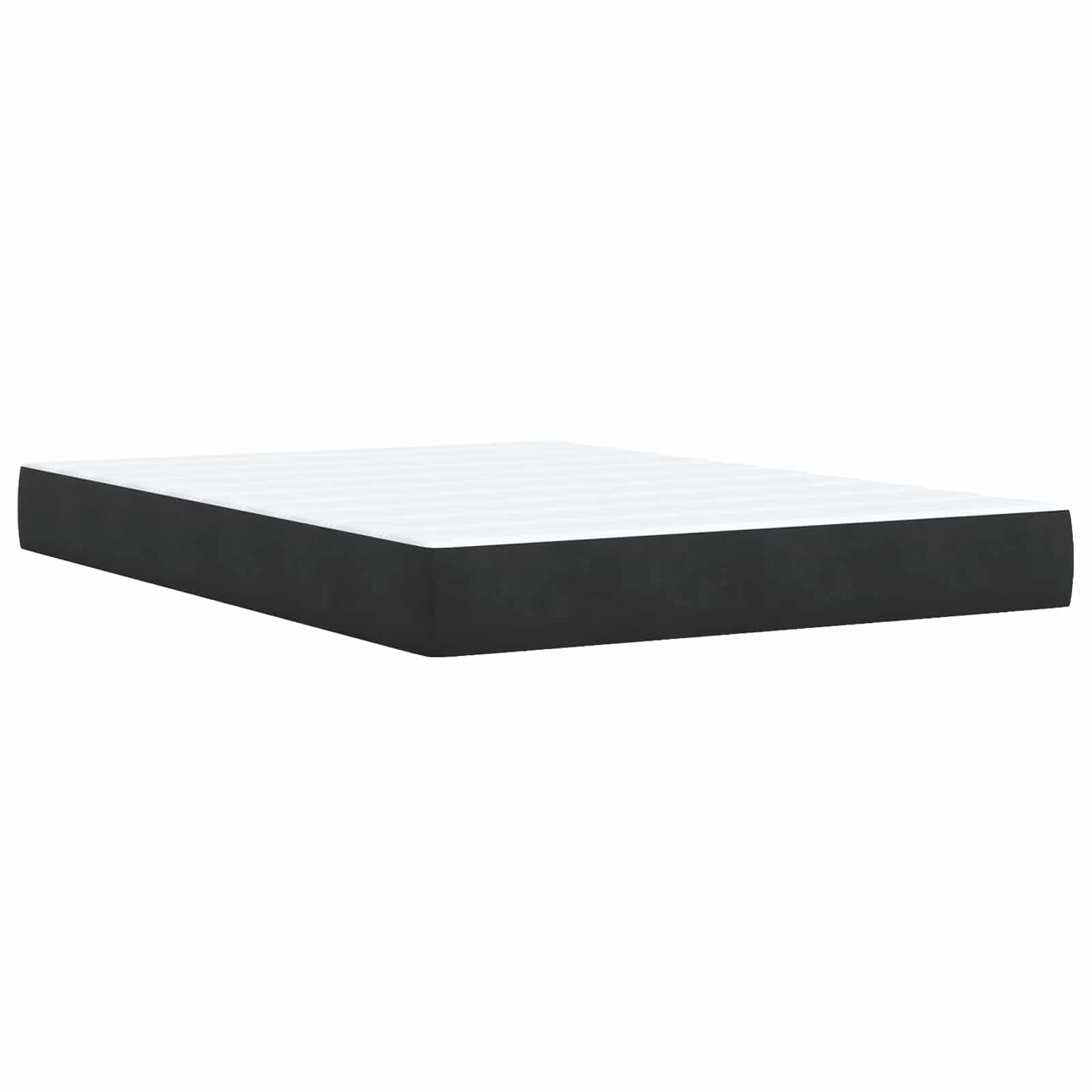 Ottoman Bed Black Velvet 193 cm x 144 cm x 88 cm
