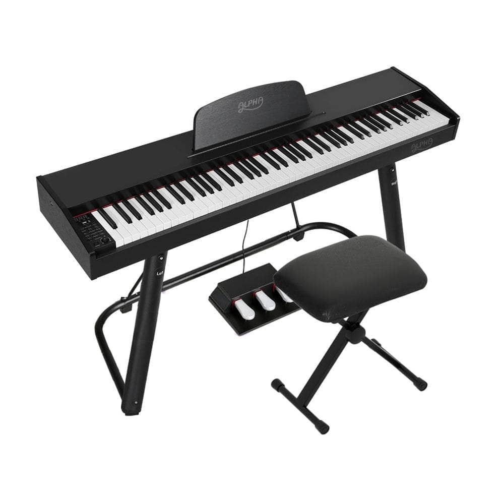 88 Keys Electronic Piano Keyboard Digital Electric w/ Stand Stool Weighted