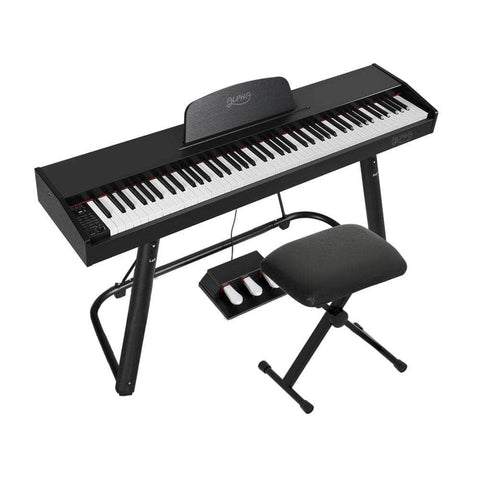 88 Keys Electronic Piano Keyboard Digital Electric W/ Stand Stool Weighted