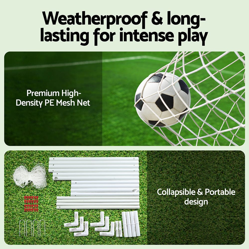 8FT Soccer Goal Net Portable UPVC Frame PE Mesh for Backyard Training with Soccer & Soccer Accessories - photo 8