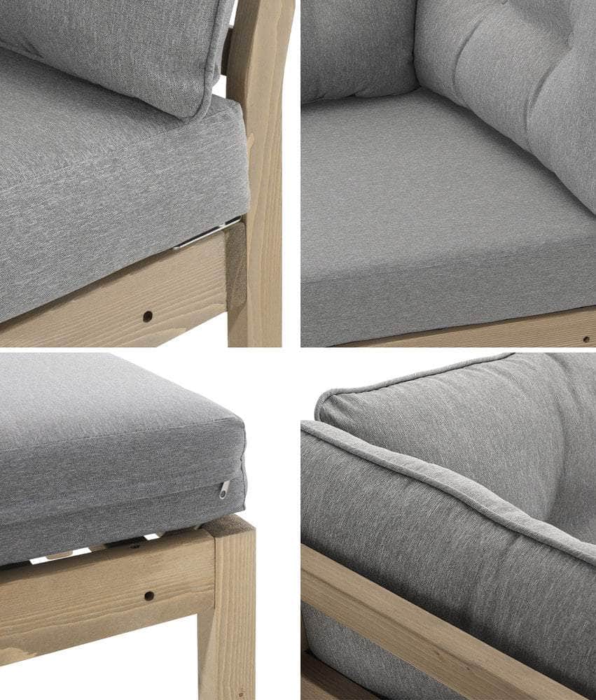 8PCS & 9PC Outdoor Sofa Set Lounge Setting Table Chair - Grey