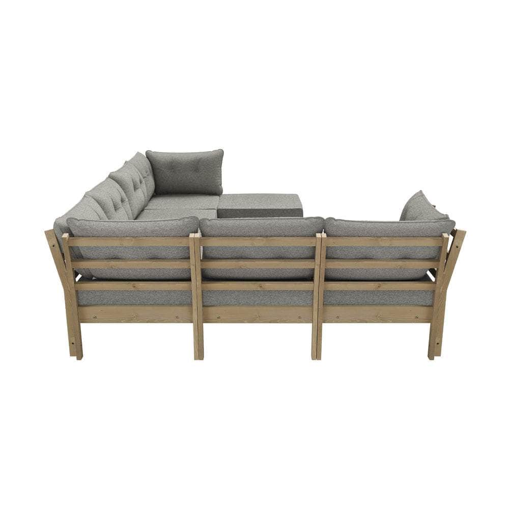 8PCS & 9PCS Outdoor Sofa Set Lounge Patio Furniture Beige Garden Seating Set