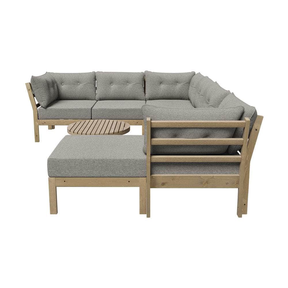 8PCS & 9PCS Outdoor Sofa Set Lounge Patio Furniture Beige Garden Seating Set