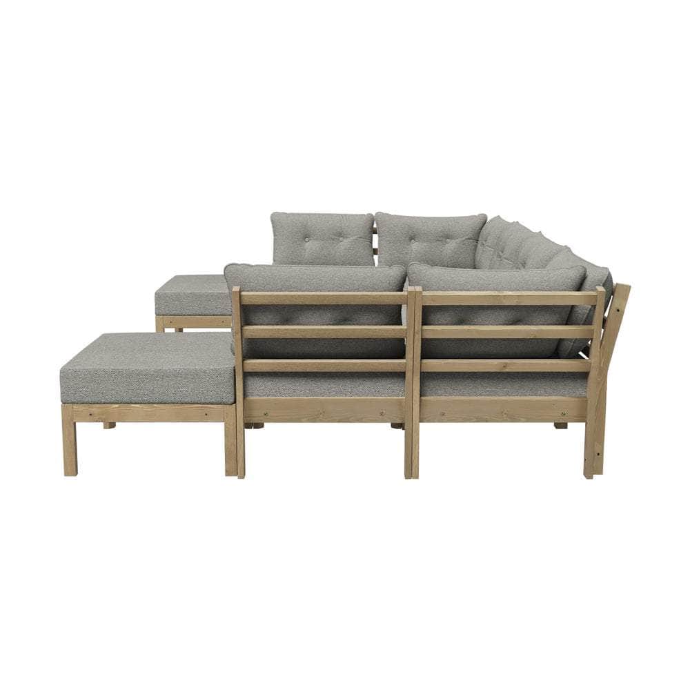 8PCS & 9PCS Outdoor Sofa Set Lounge Patio Furniture Beige Garden Seating Set