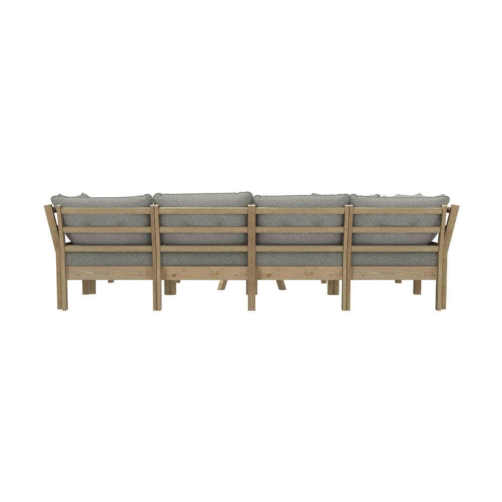 8PCS & 9PCS Outdoor Sofa Set Lounge Patio Furniture Beige Garden Seating Set