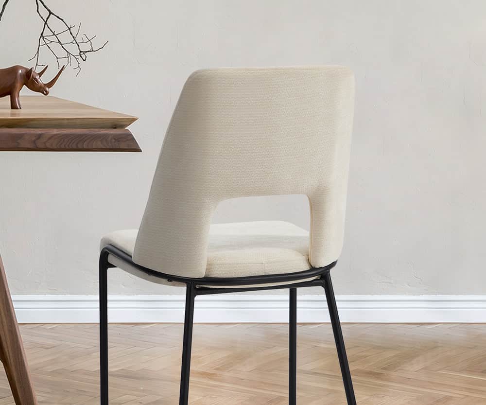 8x Dining Chairs Chenille Fabric Upholstered Kitchen Side Chairs Beige Green & Grey