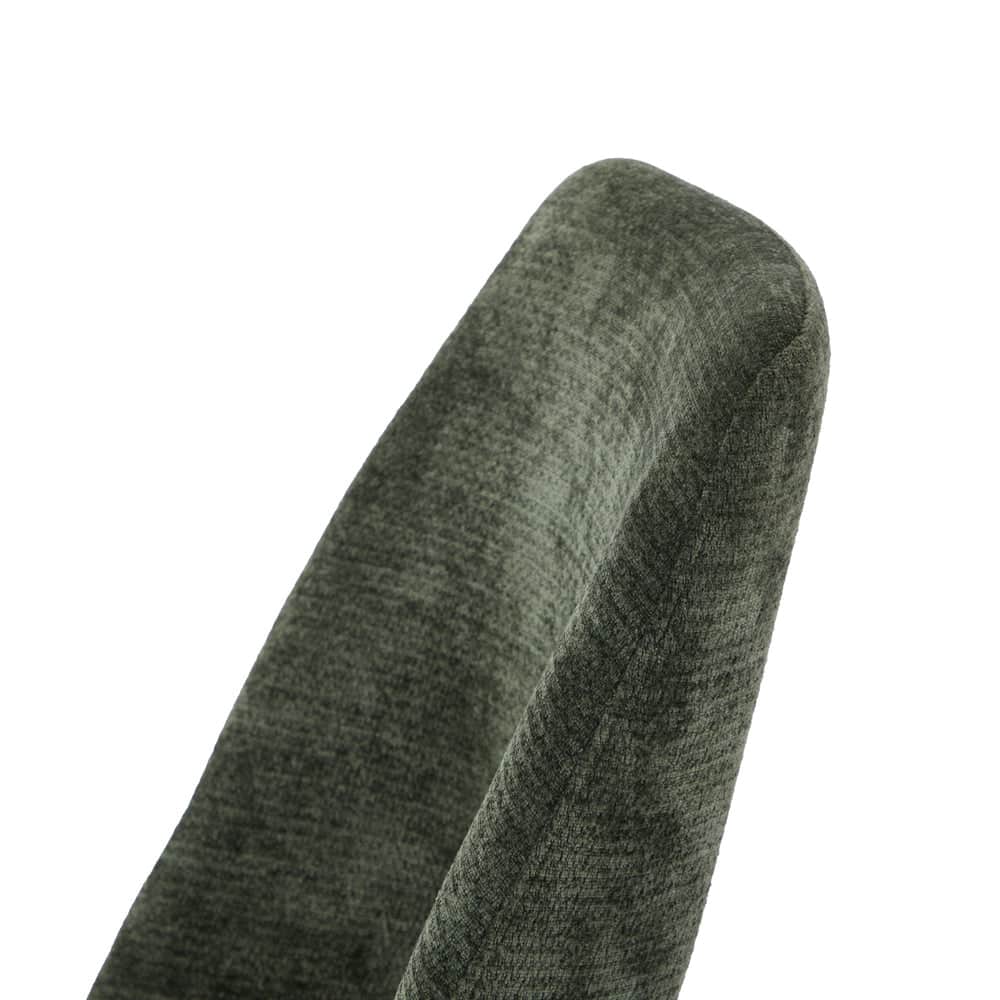 8x Dining Chairs Chenille Fabric Upholstered Kitchen Side Chairs Beige Green & Grey