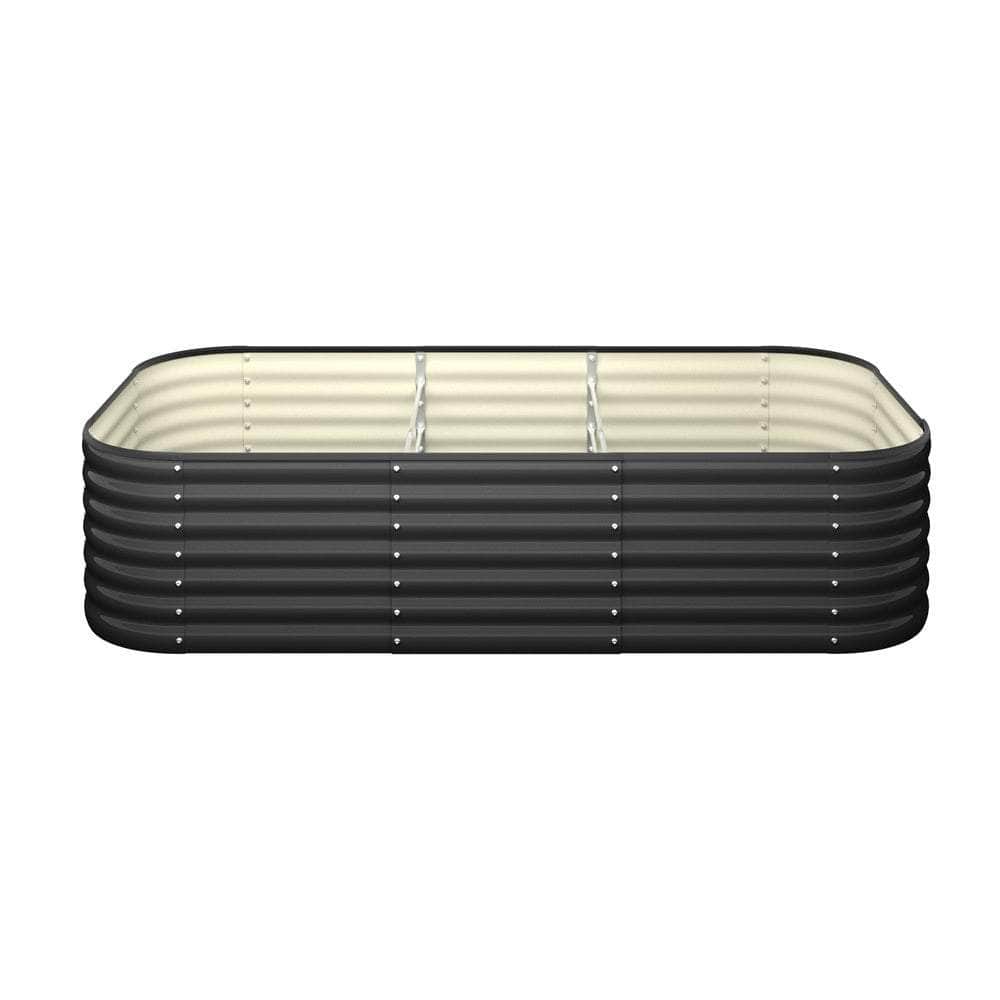 9-IN-1 Raised Garden Bed Modular Kit Planter Oval Galvanised Steel