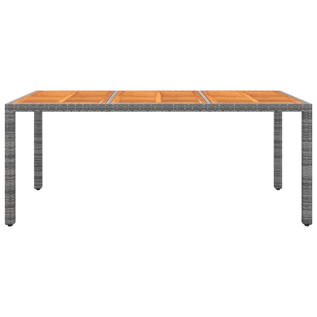 9 Piece Garden Dining Set Poly Rattan Grey