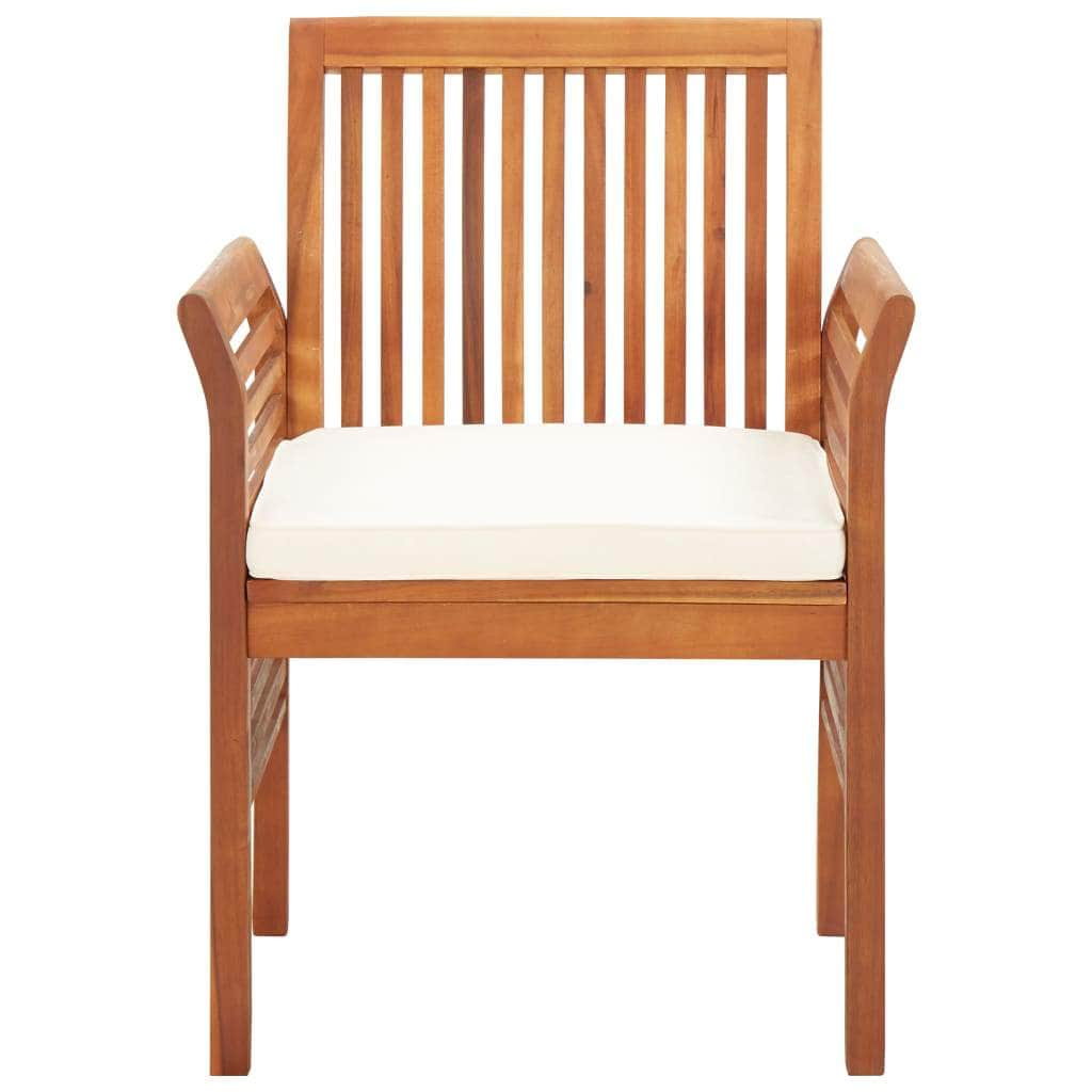 9 Piece Outdoor Dining Set with Cushions Solid Acacia Wood