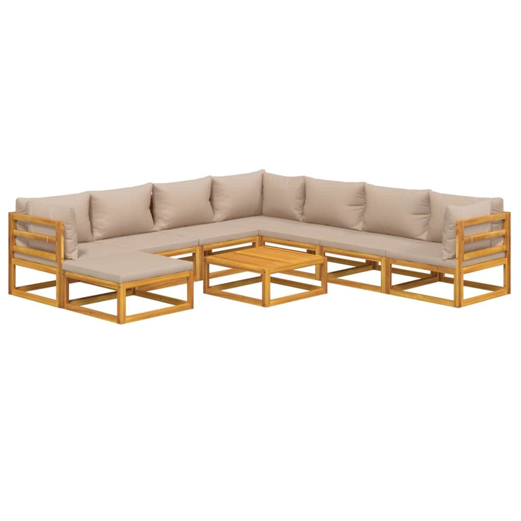 9-Piece Solid Wood Garden Lounge Set