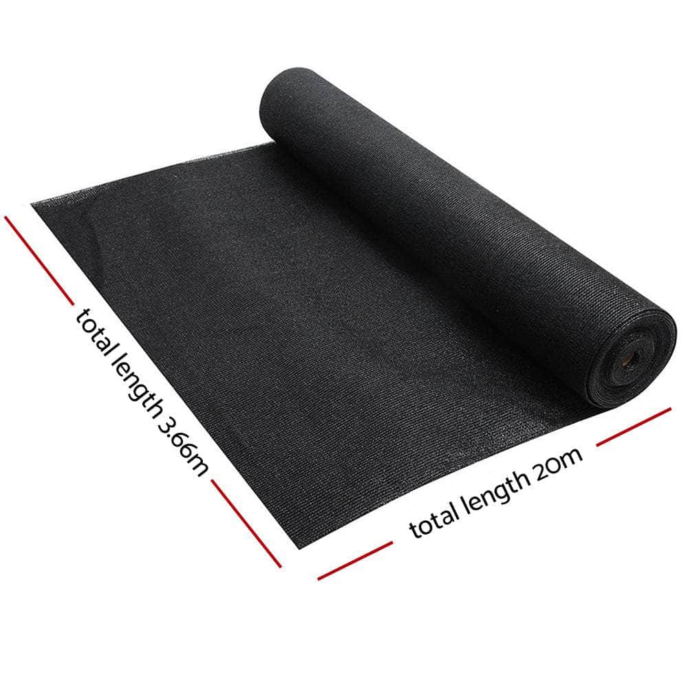90% Shade Cloth 3.66X20M Shadecloth Sail Heavy Duty Black