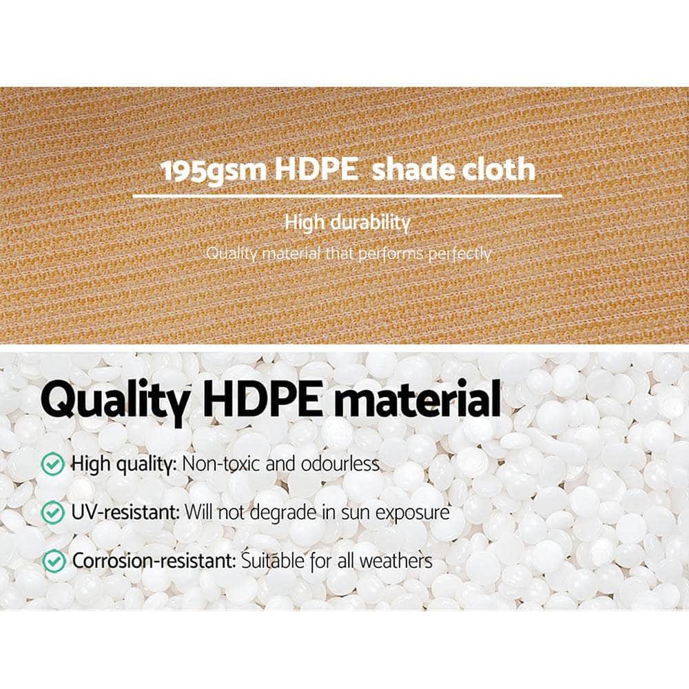90% Shade Cloth 3.66X30M Shadecloth Sail Heavy Duty Beige