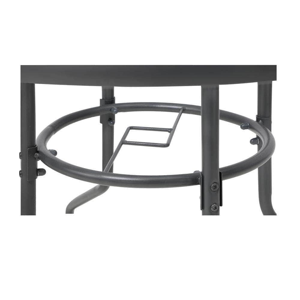 90cm Outdoor Dining Glass Table Round Patio Furniture Bistro Set, 90Cm