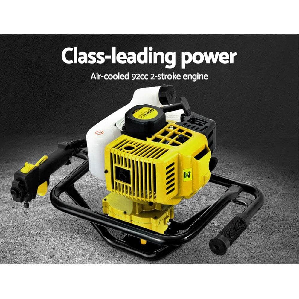92CC Petrol Post Hole Digger Auger Drill Borer Fence Earth Power 200mm