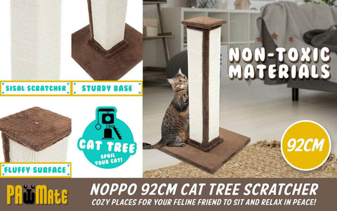 Cat Tree Pole Scratcher Noppo 92Cm Brown