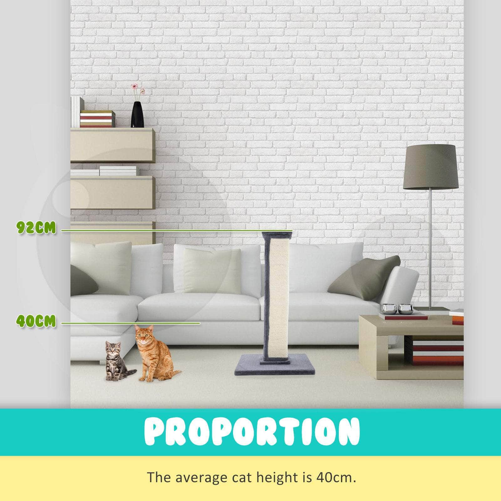 92Cm Grey Cat Tree Noppo Multi Level Scratcher