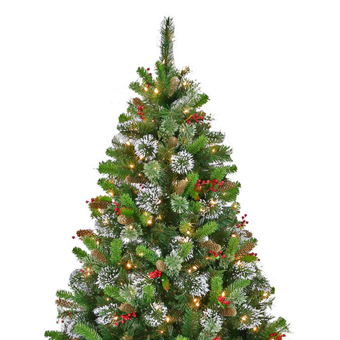 9ft Christmas Tree with Twinkle Lights Wintry Pine
