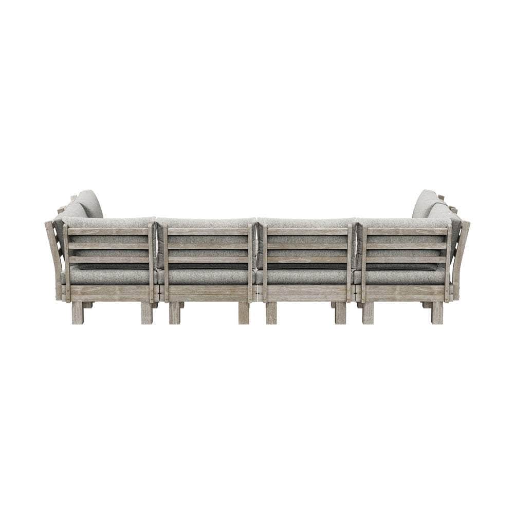 9PCS 7PCS Outdoor Sofa Set Wooden Lounge Setting Table Chair