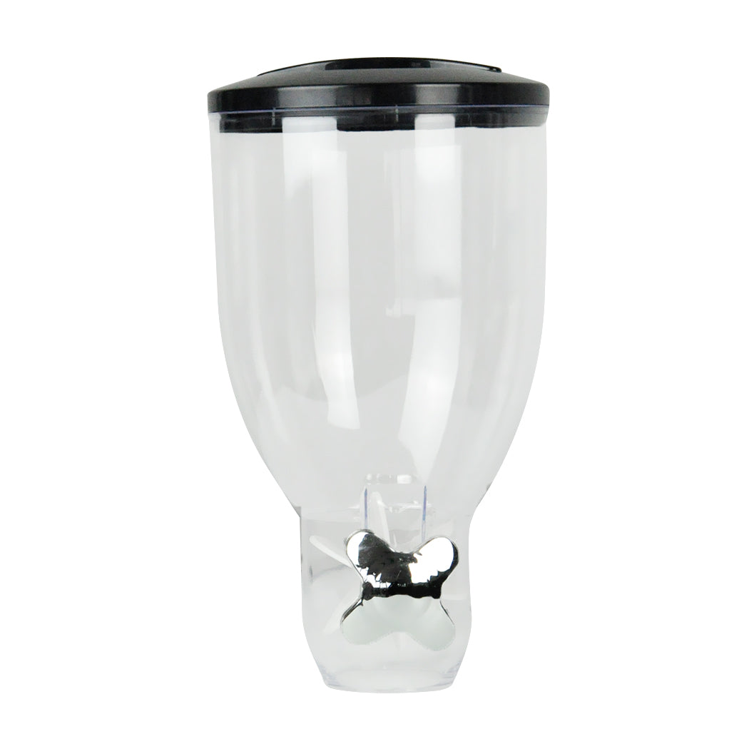 Double Cereal Dispenser Dry Food Black