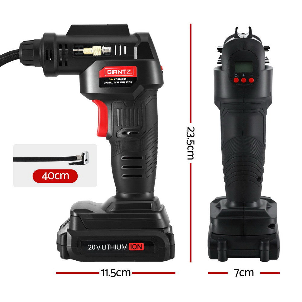 Portable 20V Tire Air Compressor 120PSI Fast Digital Display LED Light | Air Compressors