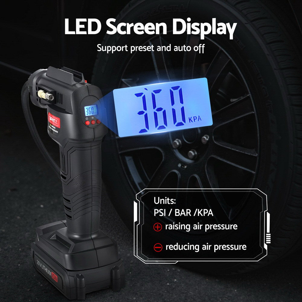 Portable 20V Tire Air Compressor 120PSI Fast Digital Display LED Light | Air Compressors - photo 6
