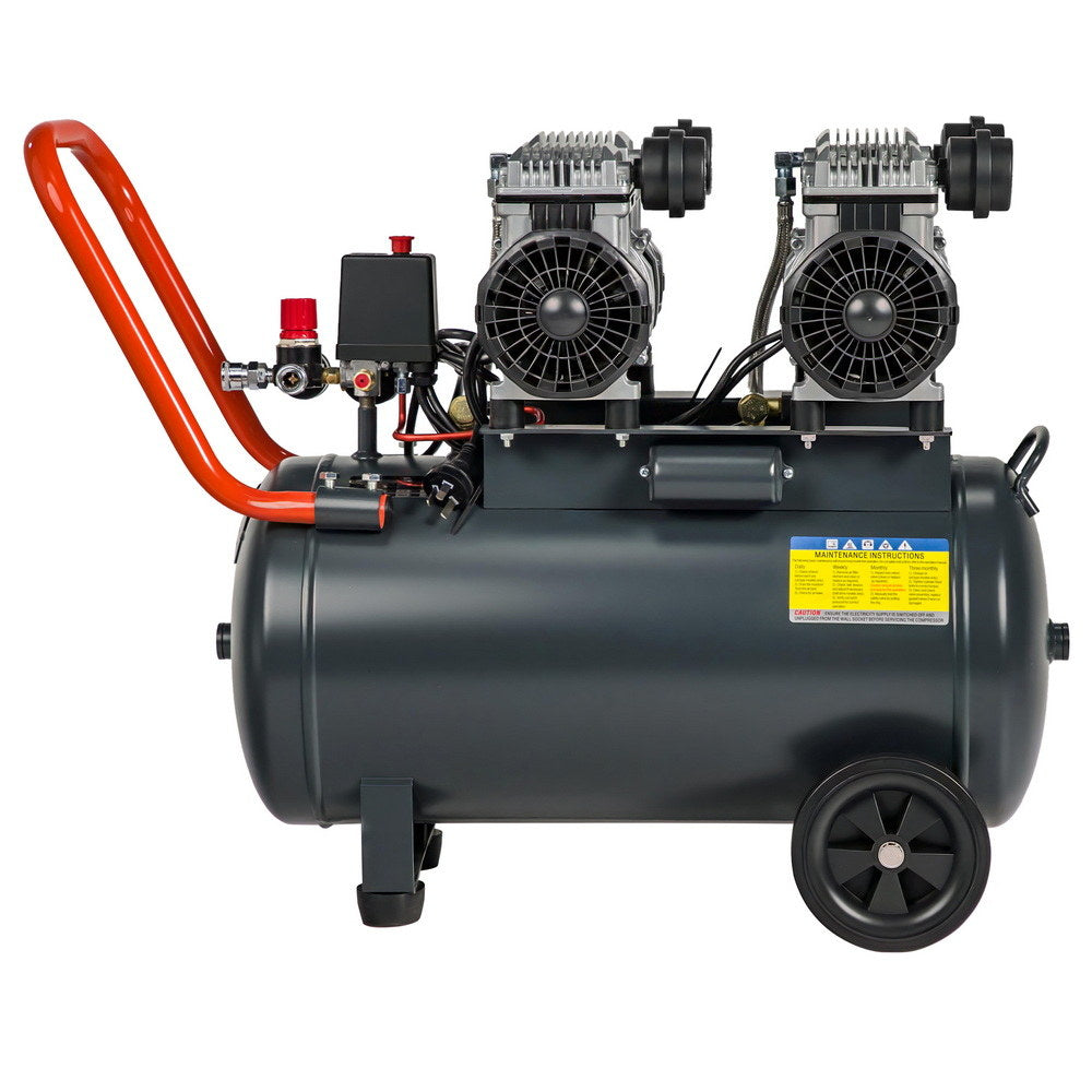 50L Air Compressor Quiet 3.0Hp Oil-Free Portable Tyre Inflator