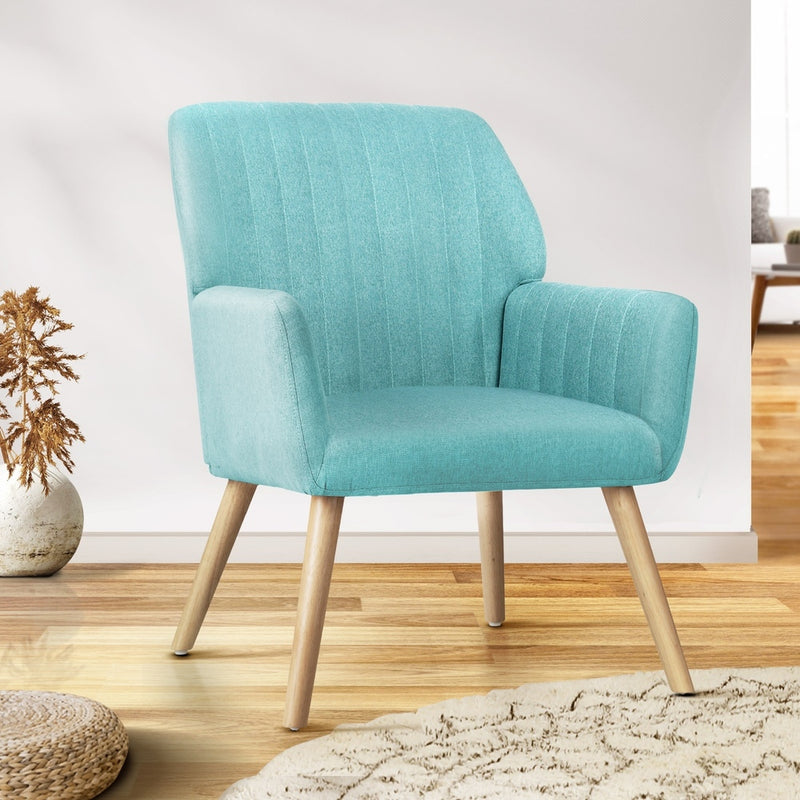 Elevate Your Space with the Stylish Blue Accent Armchair with Blue colour