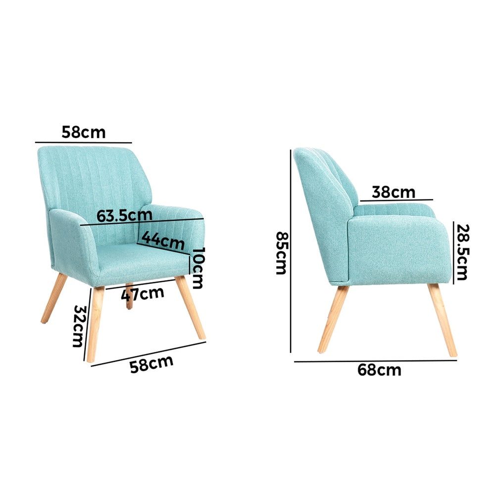 Elevate Your Space with the Stylish Blue Accent Armchair