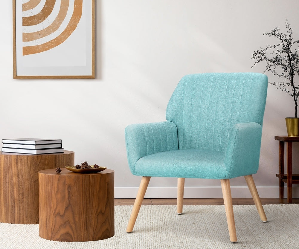 Elevate Your Space with the Stylish Blue Accent Armchair