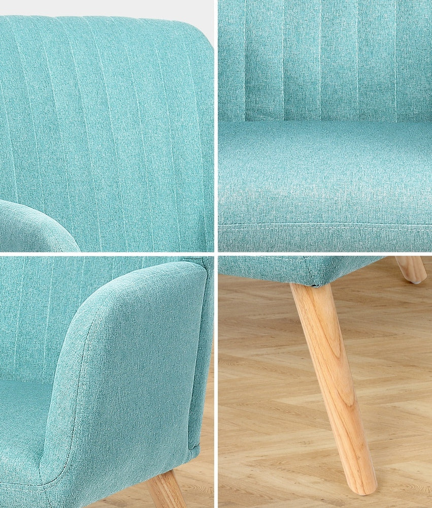 Elevate Your Space with the Stylish Blue Accent Armchair