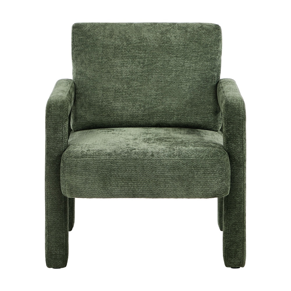 2x Velvet Armchair Accent Chair 1 Seater Lounge Sofa Beige/Grey/Green Upholstered Seating