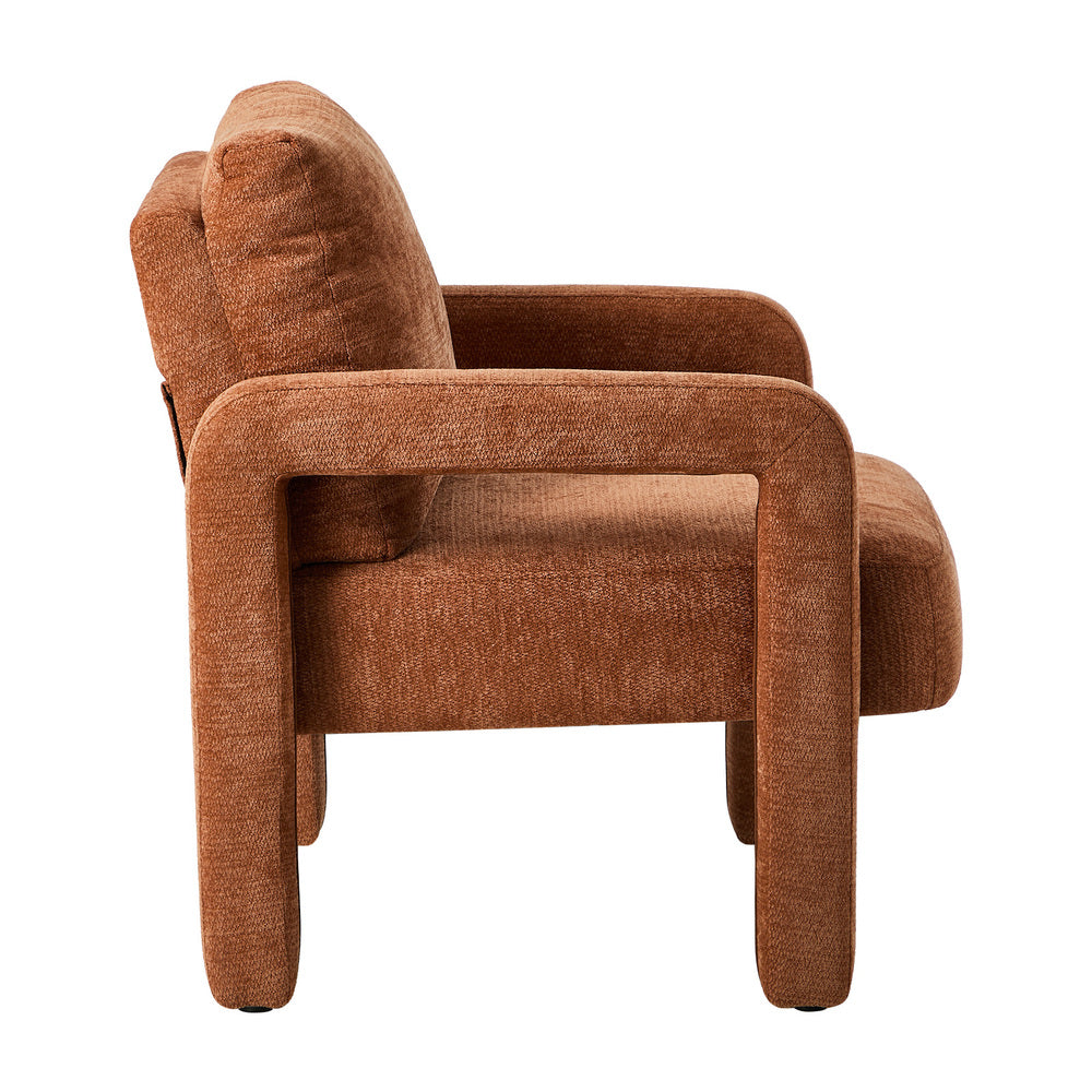 Armchair Velvet Chairs 1 Seater Lounge Sofa Chair Orange