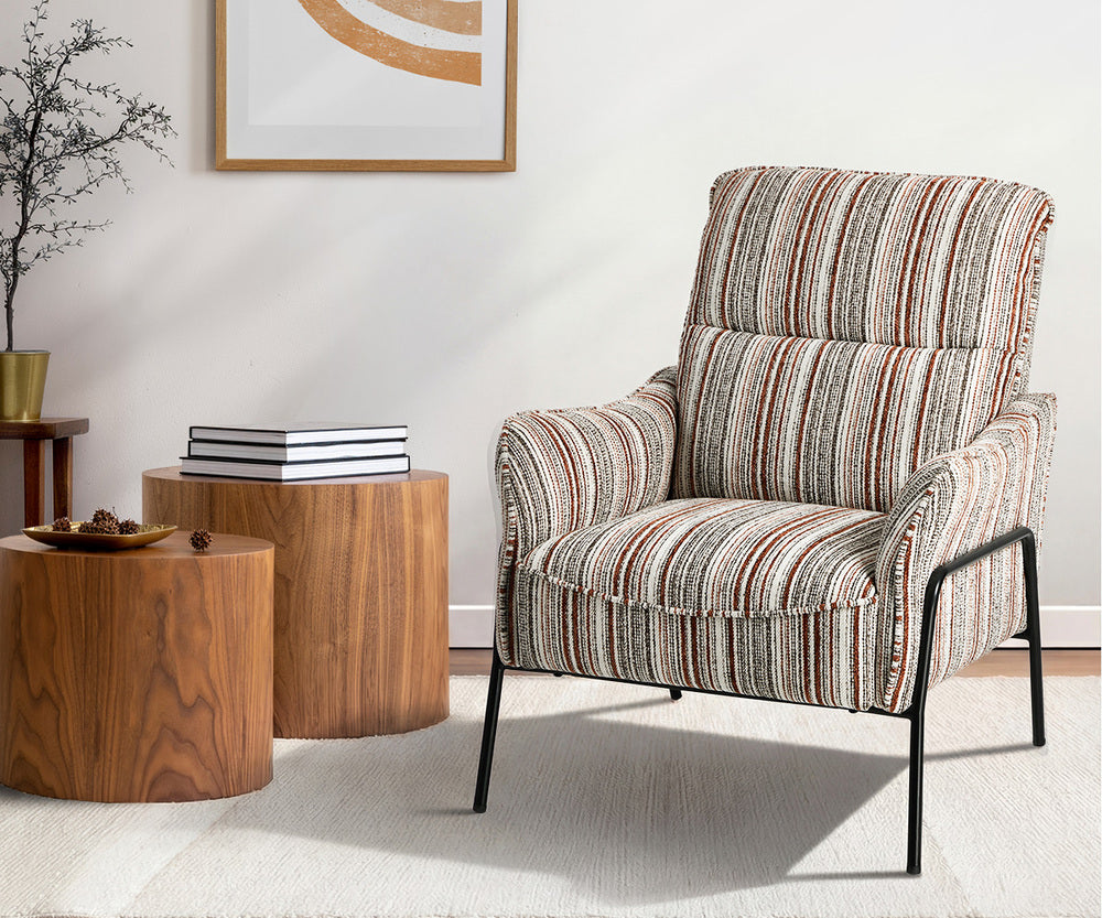 Modern Accent Armchair Lounge Collection High Back Velvet Fabric 86cm Grey Metal Legs