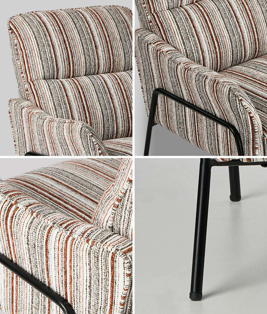 Modern Accent Armchair Lounge Collection High Back Velvet Fabric 86cm Grey Metal Legs