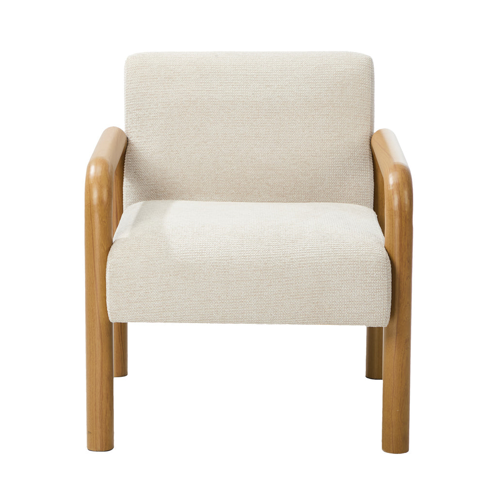 Accent Armchair Beige Lounge 67x71x75cm